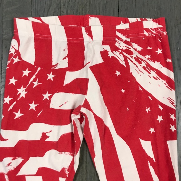 H&M Red Stars Strips 4th of July American Leggings - Picture 2 of 7
